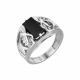 Серебряное кольцо Караваевская ювелирная фабрика 51-0057ю с ониксом