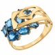 Золотое кольцо Александра кл2175-28ск с Лондон топазом