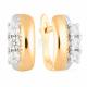 Золотые серьги Александра кл2282а-62ск с Swarovski