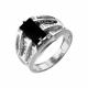Серебряное кольцо Караваевская ювелирная фабрика 51-0053ю с ониксом
