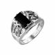 Серебряное кольцо Караваевская ювелирная фабрика 51-0054ю с ониксом