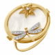 Золотое кольцо Александра кл2020-10с с фианитом и перламутром