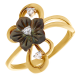Золотое кольцо Александра кл575-10с с фианитом и перламутром