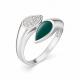 Серебряное кольцо АЛЬКОР 01-0972/ЭМ67-00 с фианитом, эмалью и цирконием