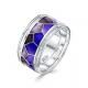 Серебряное кольцо АЛЬКОР 01-1286/ЭМ37-00 с эмалью