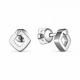Серебряные серьги АЛЬКОР 02-1924/000Б-00 с бриллиантом