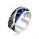 Серебряное кольцо АЛЬКОР 01-1285/ЭМ37-00 с эмалью