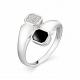 Серебряное кольцо АЛЬКОР 01-0974/0ЭМ3-00 с фианитом, эмалью и цирконием