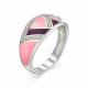 Серебряное кольцо АЛЬКОР 01-0960/ЭМ58-00 с эмалью и цирконием
