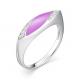 Серебряное кольцо АЛЬКОР 01-0815/ЭМ69-00 с эмалью и цирконием