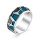 Серебряное кольцо АЛЬКОР 01-1284/ЭМ21-00 с эмалью
