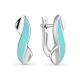 Серебряные серьги АЛЬКОР 02-1096/ЭМ75-00 с эмалью