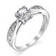Серебряное кольцо АЛЬКОР 01-0536/00КЦ-00 с фианитом