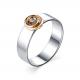 Серебряное кольцо Алькор с золотой накладкой и бриллиантом 01-1322/000Б-00