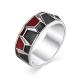 Серебряное кольцо АЛЬКОР 01-1284/ЭМ36-00 с эмалью