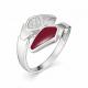 Серебряное кольцо АЛЬКОР 01-0973/ЭМ45-00 с фианитом и эмалью