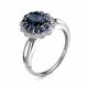Кольцо из белого золота ERA Jewellery 01-01887-03-009-01-04 с бриллиантом и сапфиром