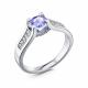 Кольцо из белого золота ERA Jewellery 01-02066-03-260-01-03 с бриллиантом и танзанитом