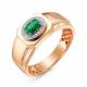 Золотое кольцо ERA Jewellery 01-02155-01-010-01-02 с бриллиантом и изумрудом