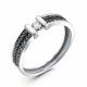 Кольцо из белого золота ERA Jewellery 01-02388-03-040-07-04 с бриллиантом и чёрным бриллиантом