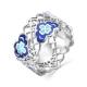 Серебряное кольцо АЛЬКОР 01-0251/0ЭМ1-00 с эмалью