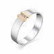 Серебряное кольцо Алькор с золотой накладкой и бриллиантом 01-0256/000Б-00