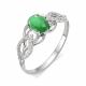 Серебряное кольцо АЛЬКОР 01-0269/00АГ-00 с фианитом, агатом и цирконием
