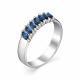 Серебряное кольцо АЛЬКОР 01-0271/0ГТС-00 с фианитом и гидротермальным сапфиром