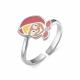 Серебряное кольцо АЛЬКОР 01-0282/ЭМ23-00 с фианитом и эмалью