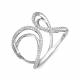 Серебряное кольцо АЛЬКОР 01-0290/00КЦ-00 с фианитом