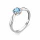 Серебряное кольцо АЛЬКОР 01-0293/00ТБ-00 с топазом и фианитом