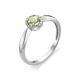 Серебряное кольцо АЛЬКОР 01-0293/00ХР-00 с фианитом и хризолитом