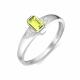 Серебряное кольцо АЛЬКОР 01-0317/00ХР-00 с фианитом и хризолитом