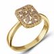 Кольцо из лимонного золота ERA Jewellery 01-03246-05-034-01-00 с коньячным бриллиантом