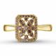 Кольцо из лимонного золота ERA Jewellery 01-03246-05-034-01-00 с коньячным бриллиантом