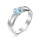 Серебряное кольцо АЛЬКОР 01-0327/00ТБ-00 с топазом, фианитом и цирконием