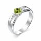 Серебряное кольцо АЛЬКОР 01-0327/00ХР-00 с фианитом и хризолитом