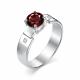 Серебряное кольцо АЛЬКОР 01-0328/00ГР-00 с фианитом и гранатом