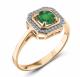 Золотое кольцо ERA Jewellery 01-03393-02-110-01-01 с бриллиантом и изумрудом