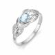 Серебряное кольцо АЛЬКОР 01-0353/00ТБ-00 с топазом и фианитом