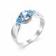 Серебряное кольцо АЛЬКОР 01-0366/00ТБ-00 с фианитом