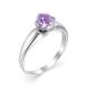 Серебряное кольцо АЛЬКОР 01-0369/00АМ-00 с аметистом