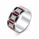 Серебряное кольцо АЛЬКОР 01-0454/ЭМ36-00 с фианитом и эмалью