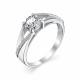 Серебряное кольцо АЛЬКОР 01-0537/00КЦ-00 с фианитом