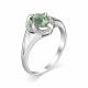 Серебряное кольцо АЛЬКОР 01-0542/00ЗА-00 с фианитом и аметистом
