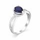 Серебряное кольцо АЛЬКОР 01-0544/00ШС-00 с фианитом и шпинелью