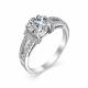 Серебряное кольцо АЛЬКОР 01-0548/00КЦ-00 с фианитом