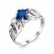 Серебряное кольцо АЛЬКОР 01-0552/00ШС-00 с фианитом и шпинелью
