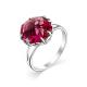 Серебряное кольцо АЛЬКОР 01-0565/0РСК-00 с ювелирным кристаллом