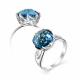 Серебряное кольцо АЛЬКОР 01-0566/0АКК-00 с ювелирным кристаллом